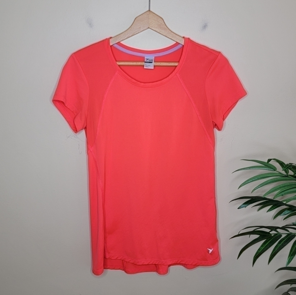 Old Navy Active Bright Orange Short Sleeve Go-Dry Tee in Tall